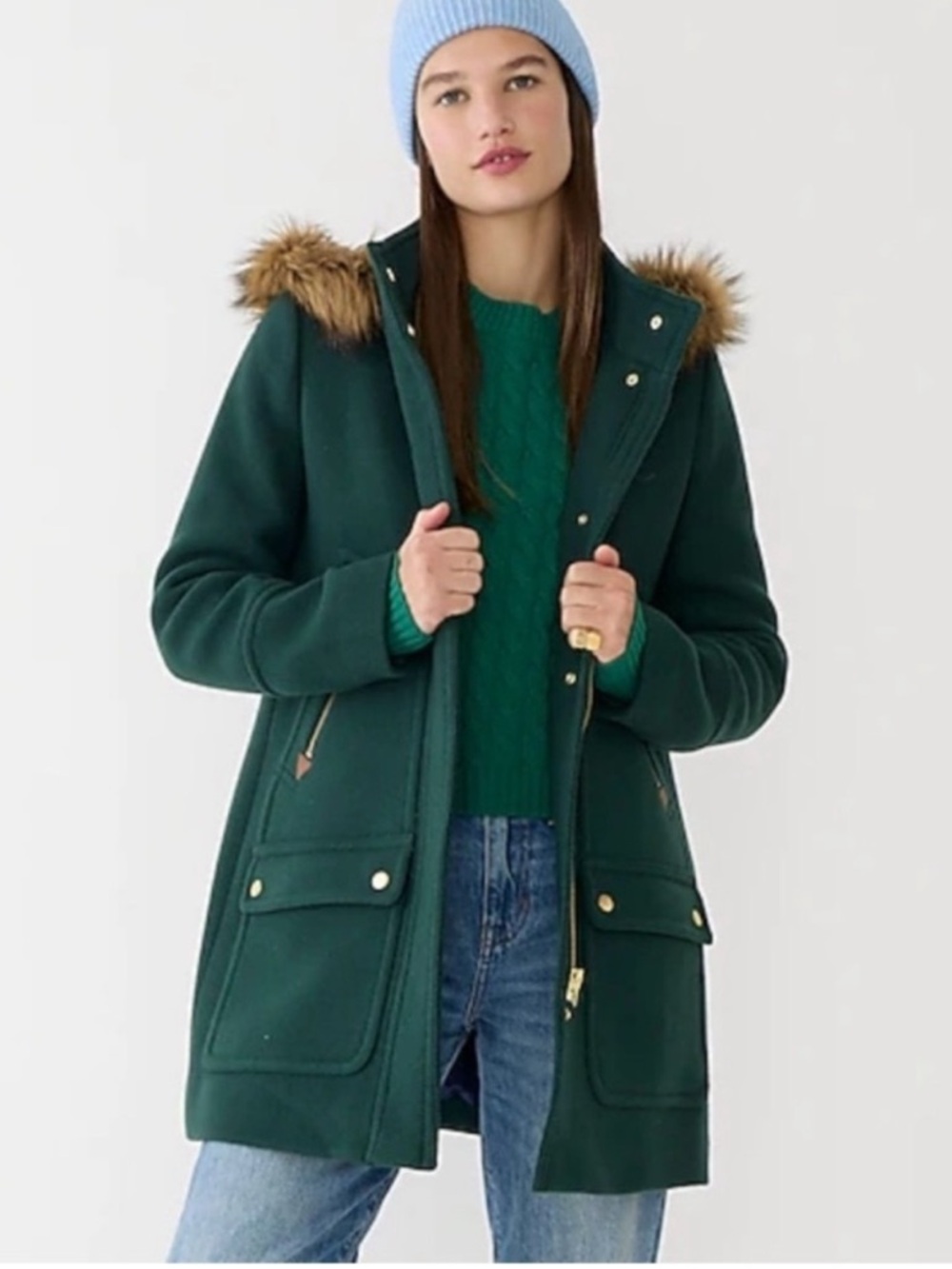 J Crew Chateau parka in Italian stadium-cloth wool
Excellent Condition/ like new